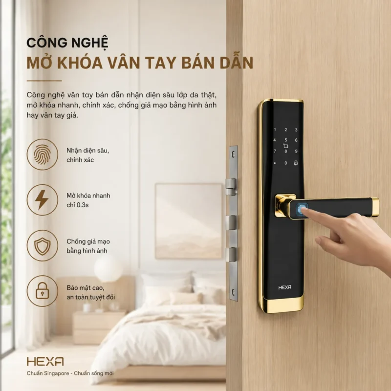 Công nghệ mở khóa vân tay bán dẫn của HEXA L100