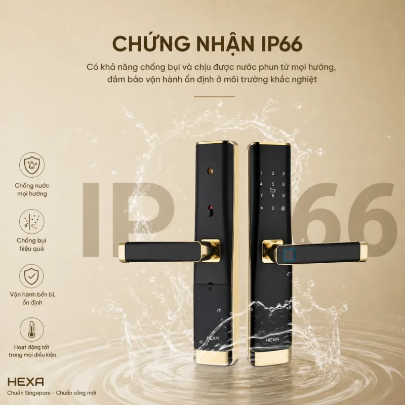 Chứng nhận chống bụi, chống nước IP66 của HEXA L100