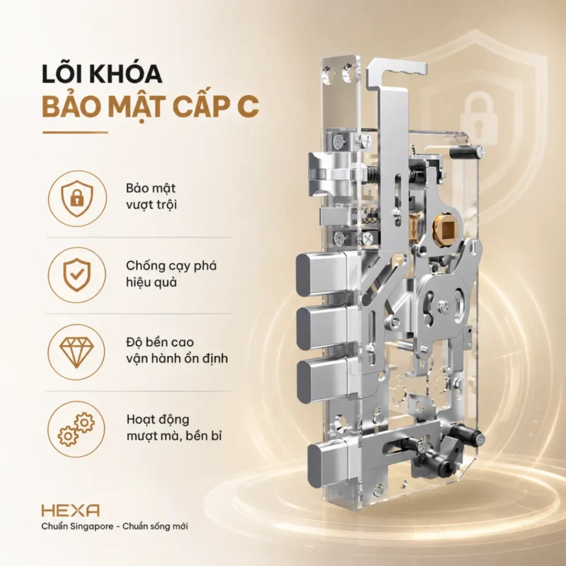 Lõi khóa cấp C chống cắt của HEXA L100