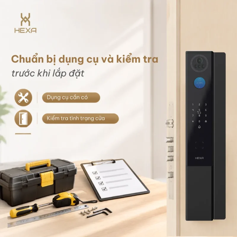 Chuẩn bị dụng cụ và kiểm tra trước khi lắp đặt
