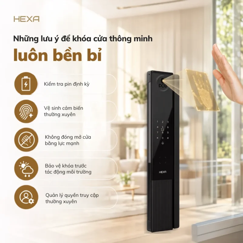 5 lưu ý để khóa cửa thông minh luôn bền bỉ