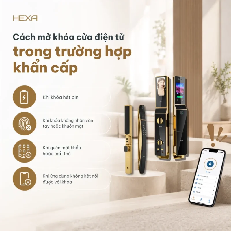 Cách mở khóa cửa điện tử trong trường hợp khẩn cấp