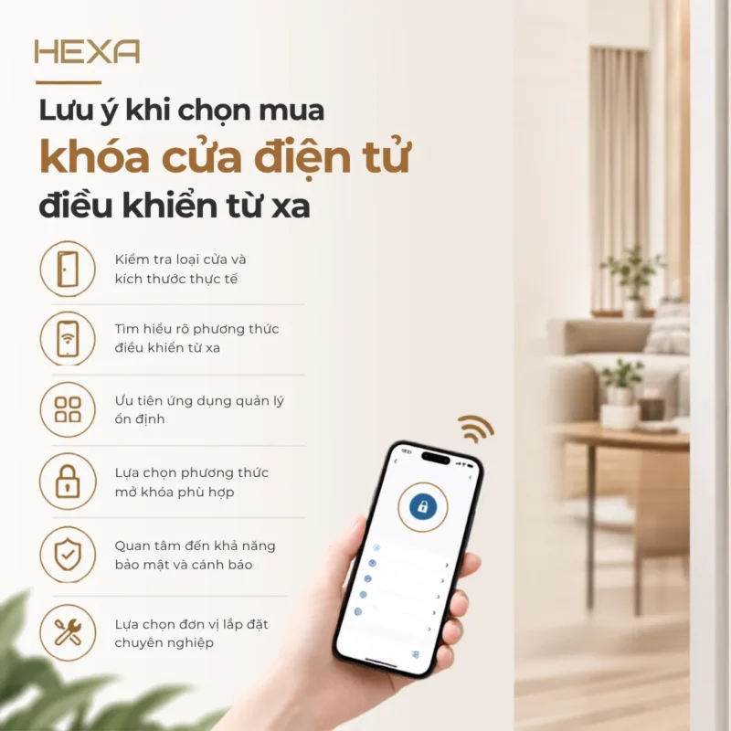 Lưu ý khi chọn mua khóa cửa điện tử điều khiển từ xa