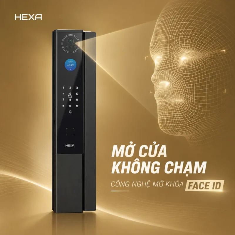 Mở cửa không chạm với khóa cửa Face ID