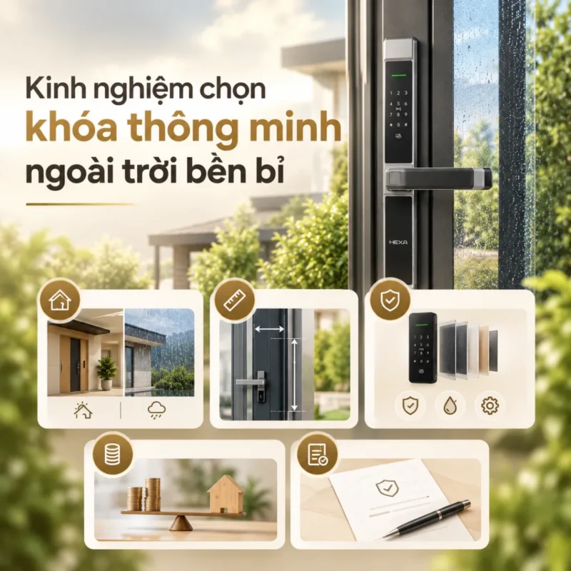 Kinh nghiệm chọn khóa thông minh ngoài trời bền bỉ