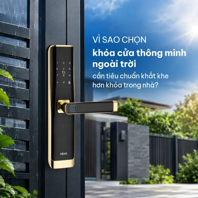 Vì sao chọn khóa cửa thông minh ngoài trời cần tiêu chuẩn khắt khe hơn khóa trong nhà