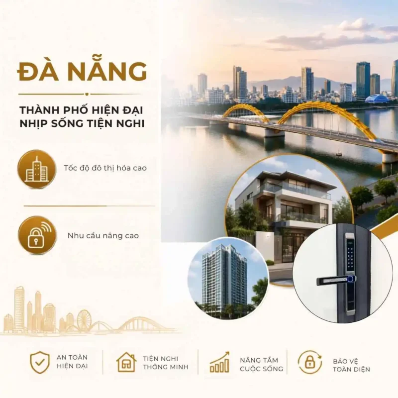 Nhu cầu lắp đặt khóa cửa thông minh tại Đà Nẵng