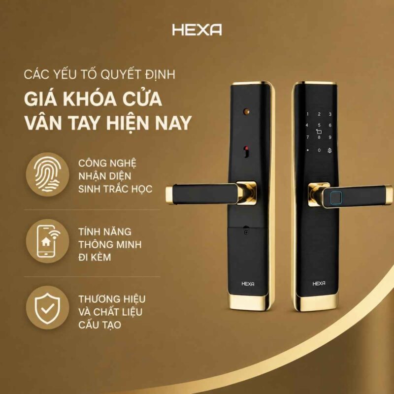 Các yếu tố quyết định giá khóa cửa vân tay hiện nay 