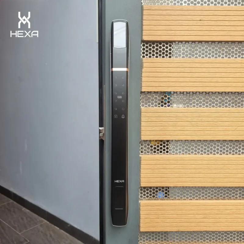 HEXA P300 sở hữu thiết kế sang trọng, hỗ trợ mở khóa một chạm tiện lợi qua ứng dụng di động.