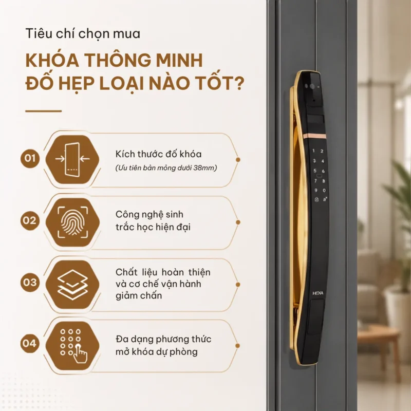 4 tiêu chí chọn mua Khóa thông minh đố hẹp 