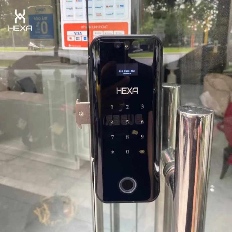 Hexa G100 Pro - mẫu khóa điện tử dành cho hệ cửa kính thủy lực