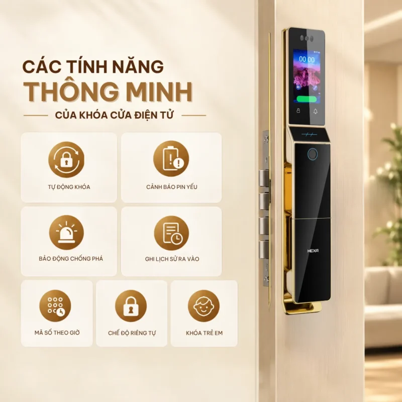 Các tính năng thông minh đáng chú ý của khóa điện tử
