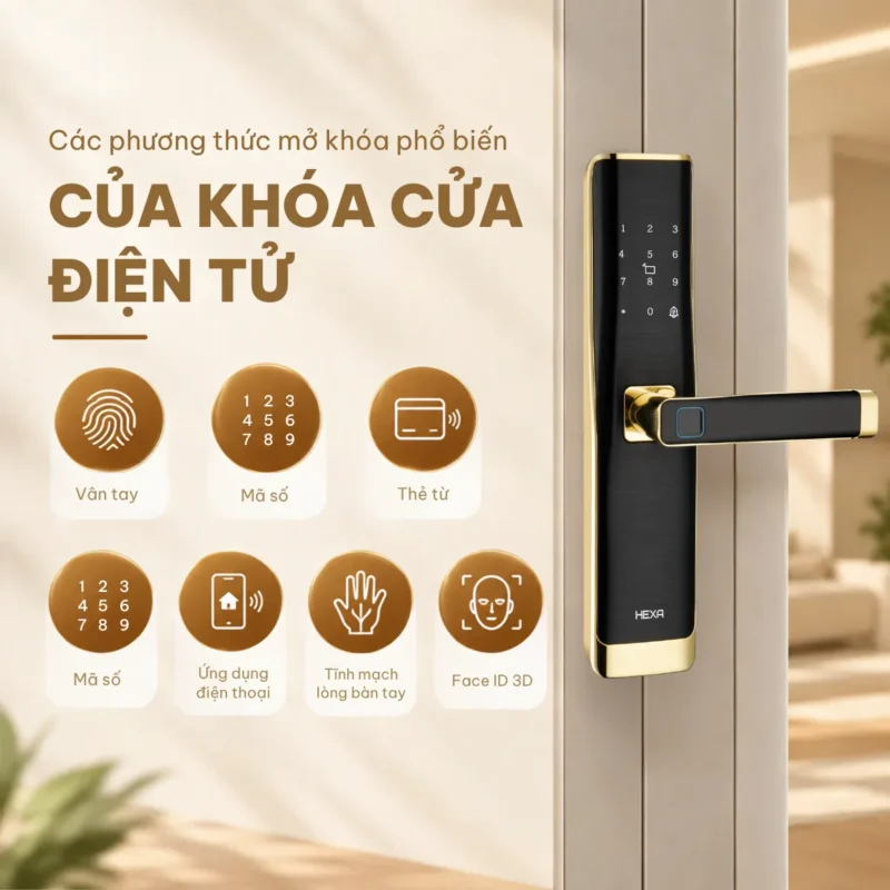 Các phương thức mở khóa phổ biến của khóa cửa điện tử