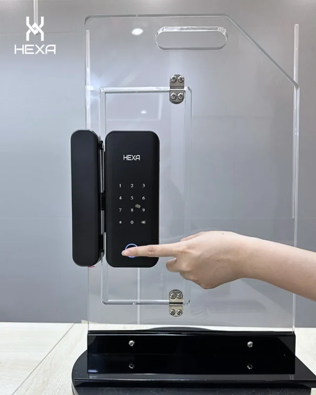 Khóa vân tay cửa kính văn phòng HEXA G200