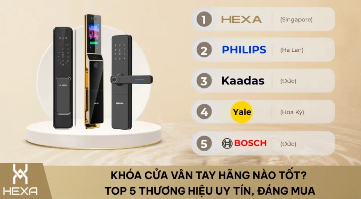 Khóa Cửa Vân Tay Hãng Nào Tốt Top 5 Thương Hiệu Uy Tín, Đáng Mua