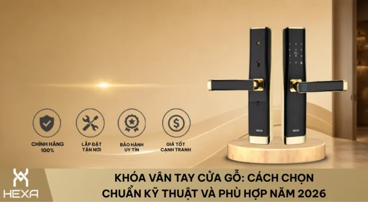 Khóa Vân Tay Cửa Gỗ Cách Chọn Chuẩn Kỹ Thuật và Phù Hợp Năm 2026