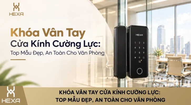 Khóa Vân Tay Cửa Kính Cường Lực Top Mẫu Đẹp, An Toàn Cho Văn Phòng