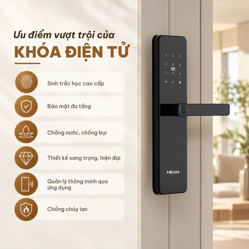 Ưu điểm vượt trội của Khóa Điện Tử